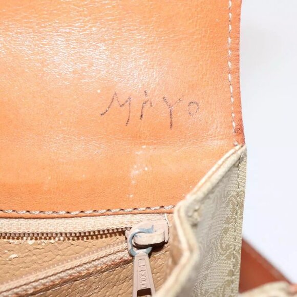 CELINE Macadam Canvas Shoulder Bag Beige Auth - Picture 9 of 16